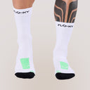 Floky Calza RUN UP Medium Bianco-Verdefluo